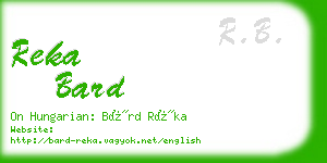 reka bard business card